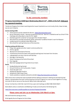 Burren Progress Association Annual General Meeting